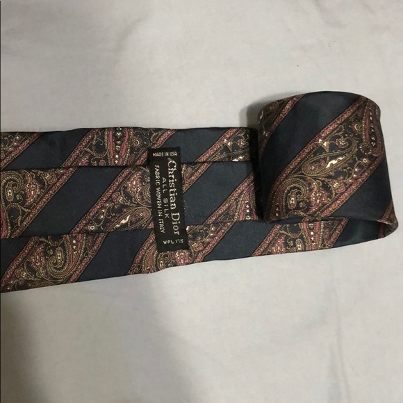 Vintage Christian Dior Paisley Silk Tie - Picture 2 of 2